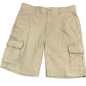 Roundtree & Yorks Mens Khaki Cargo Shorts in Size 32